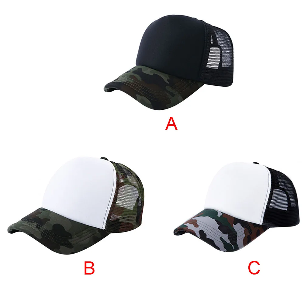 Бейсболка 2020 летние шапки унисекс камуфляжная сетчатая Шляпа пустой козырек