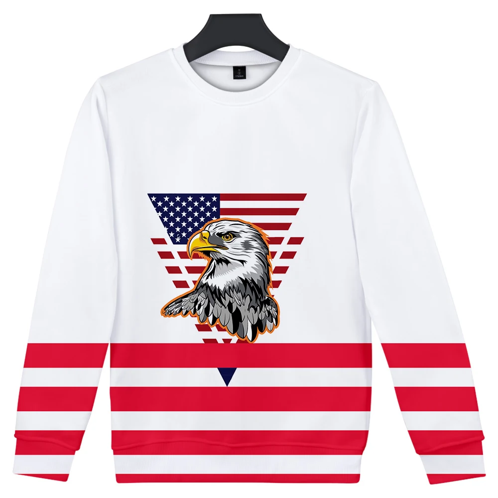 

2019 Hot Sale Independence Day Hoodies Men/Women Fashion Long Sleeve Capless Sweatshirts 3D Print July Fourth 3D Sweatshirts Top