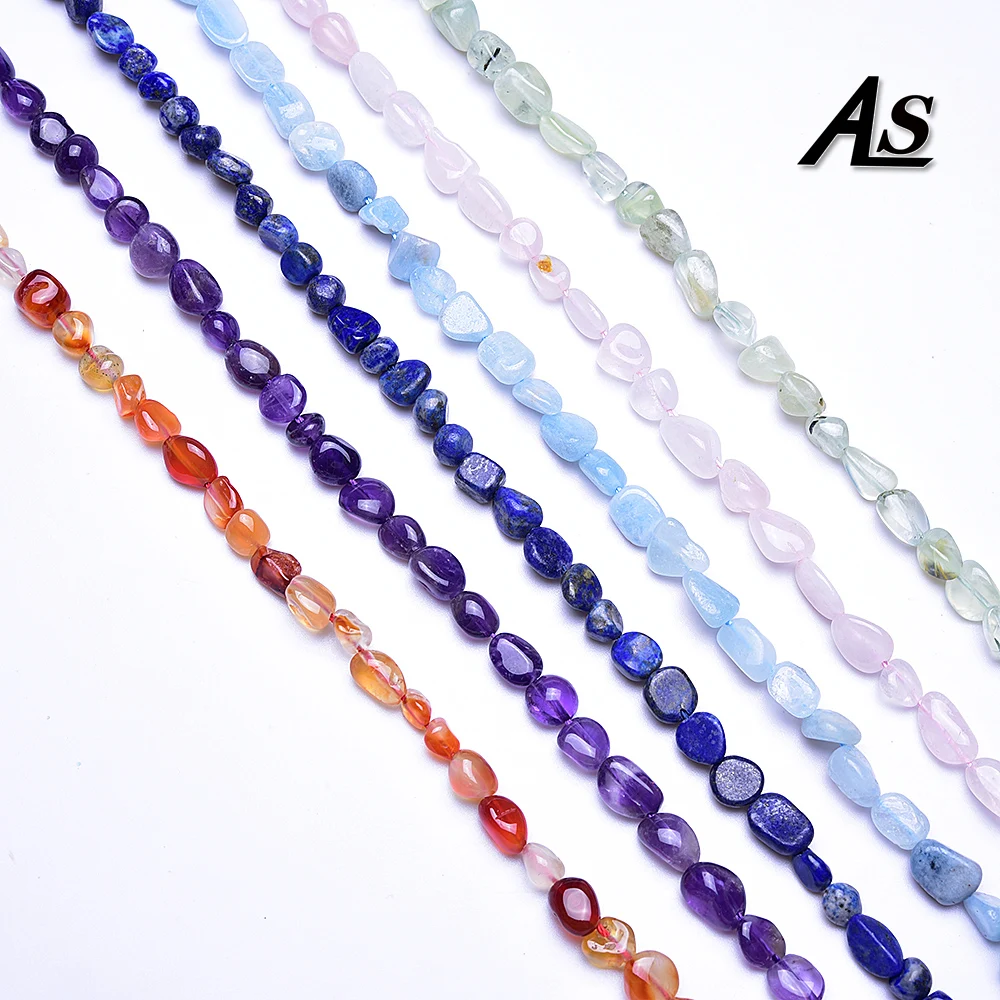 Asingeloo 4-8mm Irregular Natural Apatite Morganite Aquamarina Stone Beads for Jewelry Making DIY Bracelet 15'' strand | Украшения