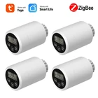 Термостат радиатора Smart Tuya ZigBee, ЖК-дисплей, управление с помощью приложения, беспроводной хаб Gateway ZigBee