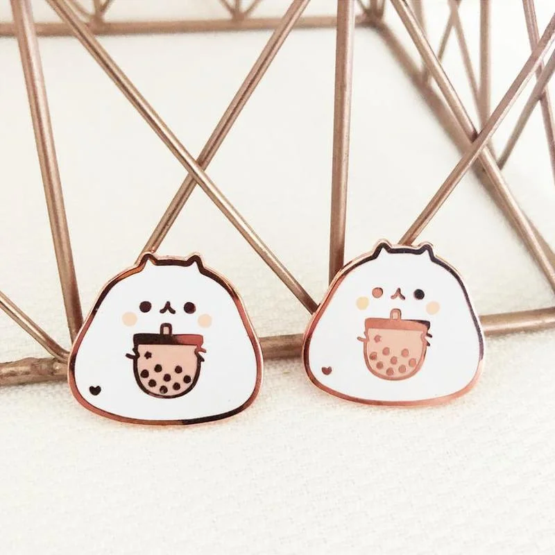 Распродажа эмалированная булавка в виде милых животных бобы булавки для