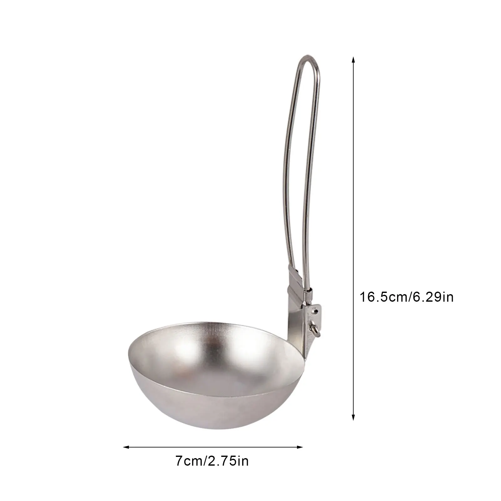 Outdoor Foldable Spoon Picnic Camping Stainless Steel Dinnerware Cooking Tableware Soup Ladle Slotted With Folding Handle | Спорт и