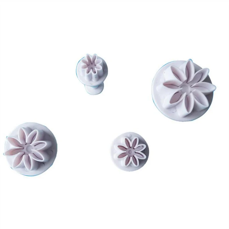 4 шт. кондитерский 3D штампованый Плунжер Пластиковая форма для выпечки цветка