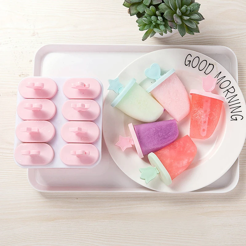 8 ячеек кубики льда многоразовые эскимо чайник DIY Инструменты для мороженого