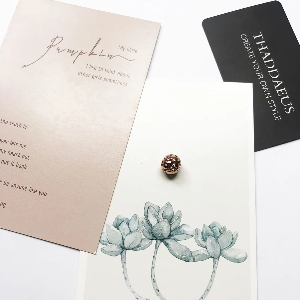 Бусины в виде любящих птиц бусины из розового золота и стразы для браслета