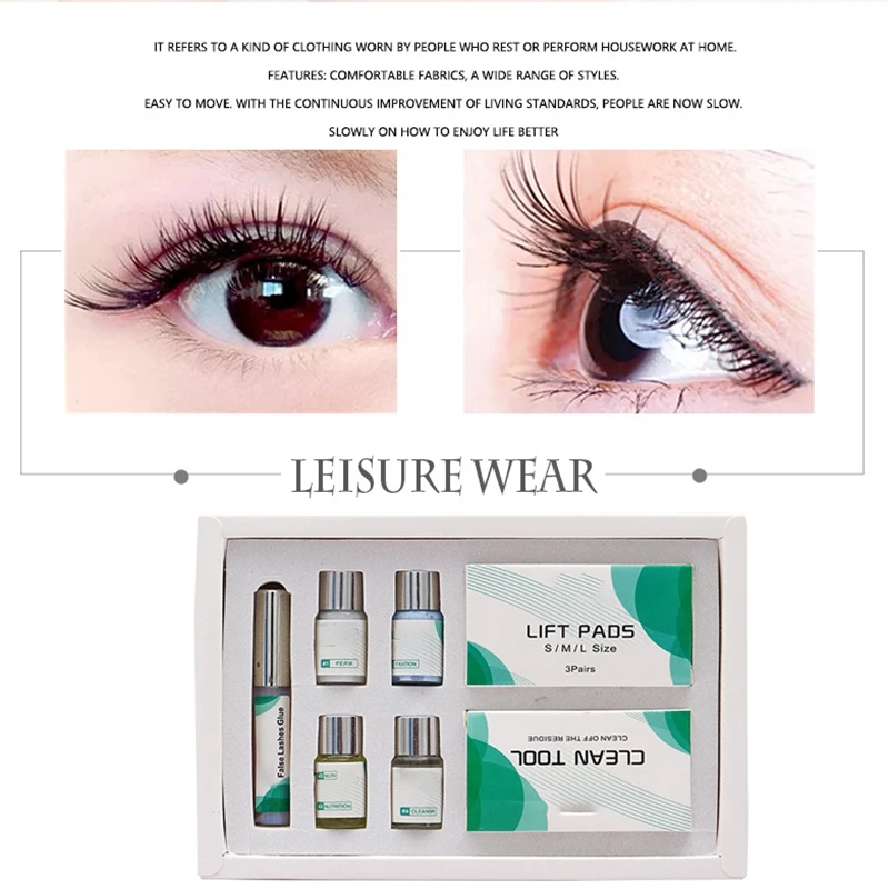 

7Pc/Set Mini Eyelash Perming Kit Lashes Lifting Extension Set Curling Nutritious Growth Treatments Eyelash Growth Set