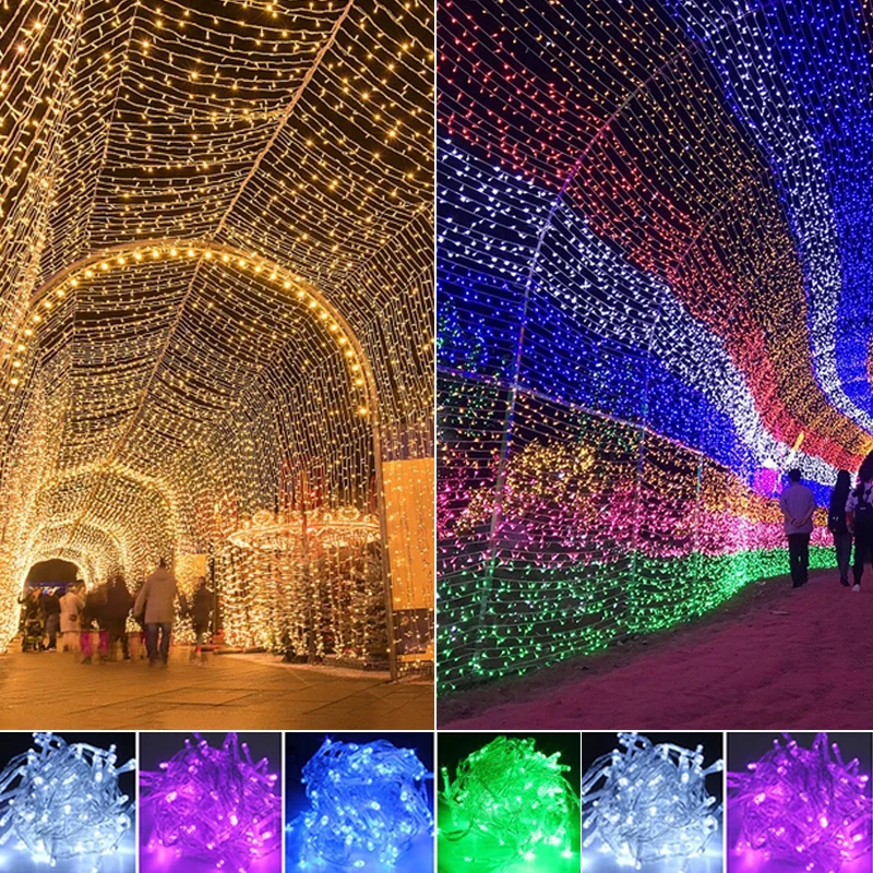 

СВЕТОДИОДНАЯ Гирлянда 1000 см, уличсветильник Водонепроницаемая сказочная декоративная гирлянсветильник для праздника, Рождества, свадьбы, ...