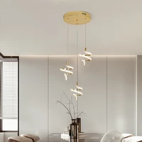 bdg modern led chandeleirs restaurant hanging lights bedroom bedside table kitchen gold chrome plating chandeleirs fixtures