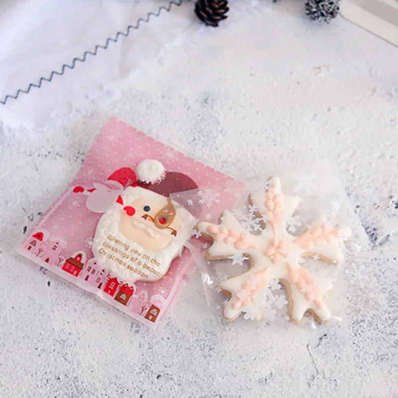 100 шт. самоклеящиеся пакеты для печенья|Подарочные сумки и упаковка| |