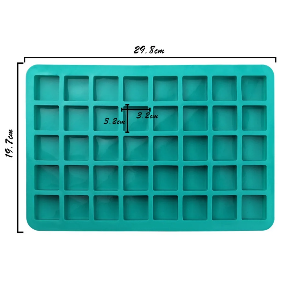 

40 Cells Square Silicone Forms For Cooking Craft Chocolate Mold Candle Ice Cube Maker Jelly Cake Tool