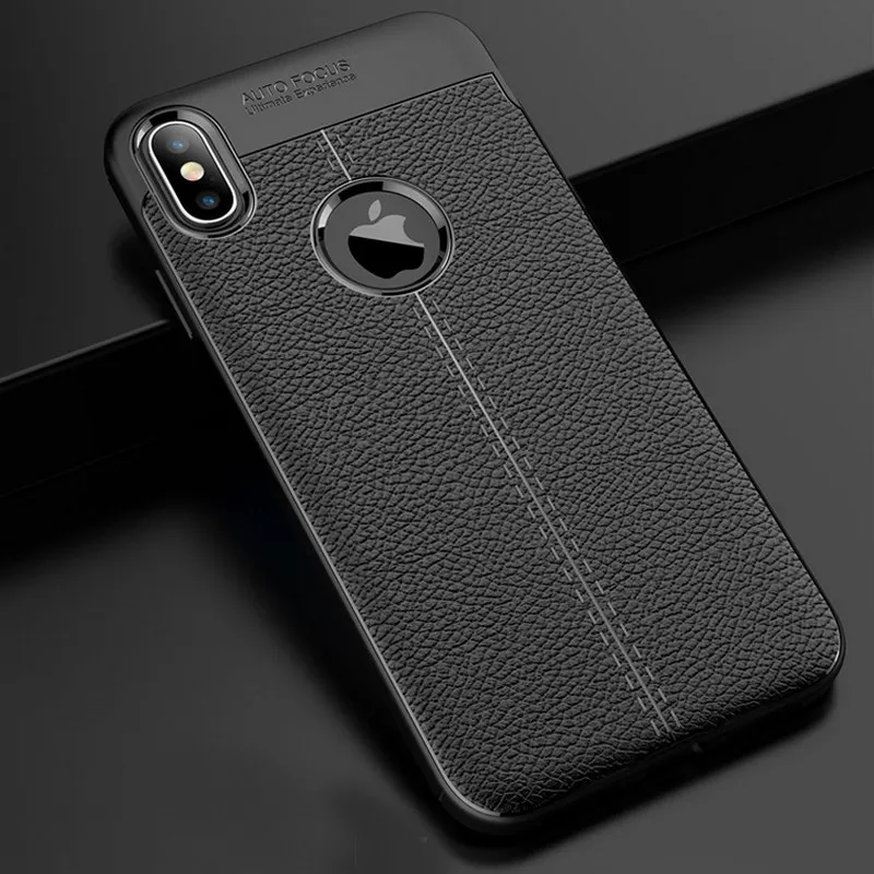 Авто фокус чехол для iPhone 6 7 8 Plus X XR чехол бизнес кожа силиконовый мягкий ТПУ чехлы для iPhone XS MAX Комфортные чехлы