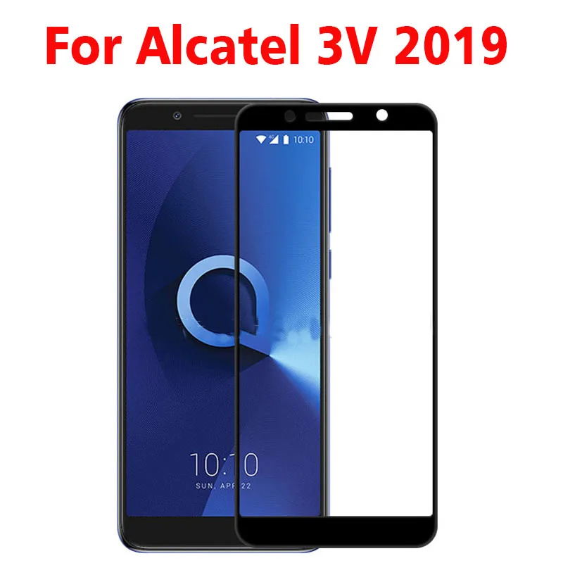 2 шт 3D закаленное стекло для Alcatel 3V 2019 полное покрытие экрана 9H Взрывозащищенная