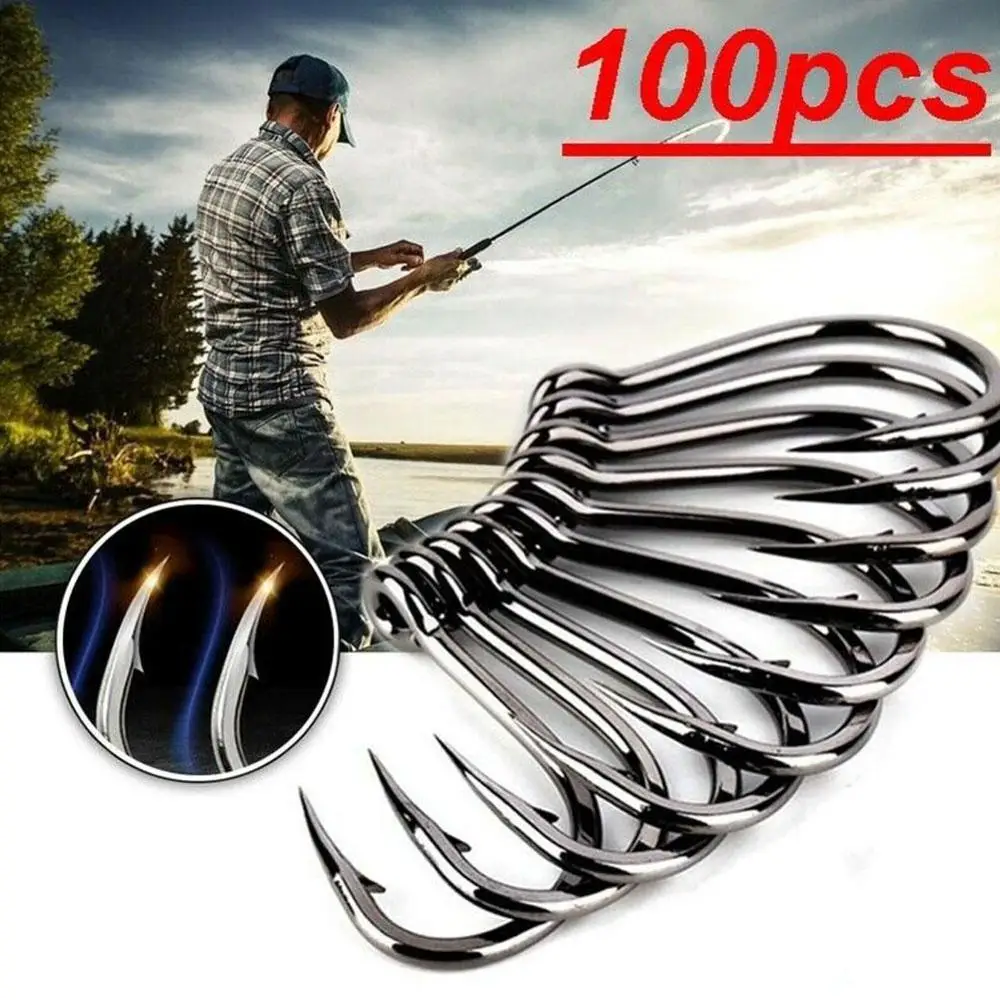 100 шт. рыболовные крючки Mustad 10881 из высокоуглеродистой стали | Спорт и развлечения