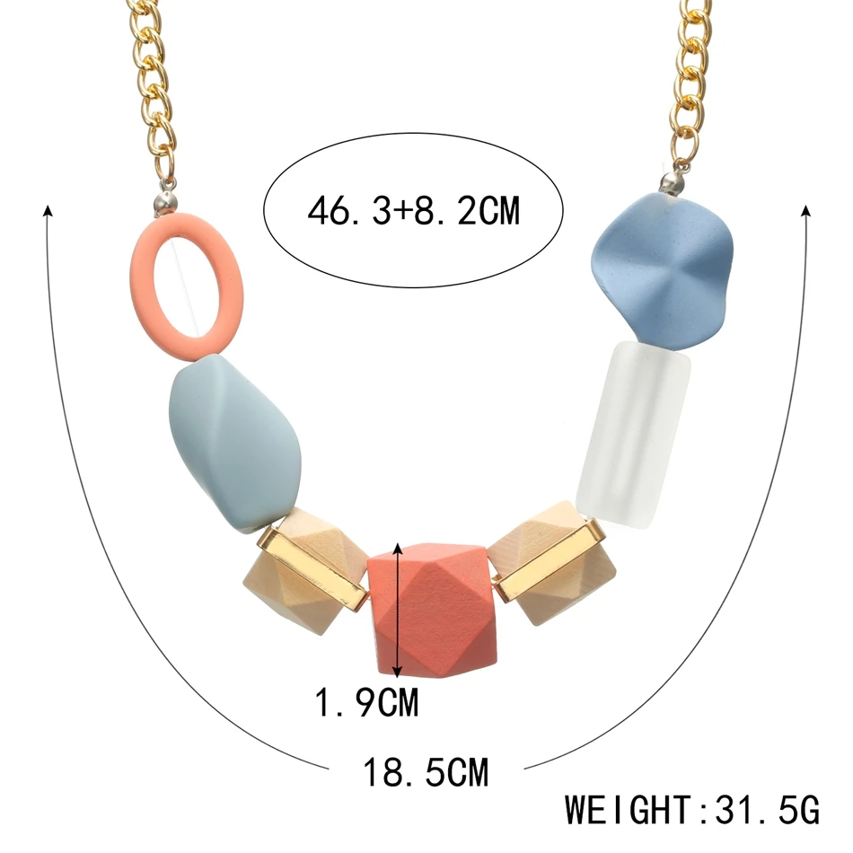 Ожерелье и подвески для женщин массивное ожерелье с бусинами цепочкой женское