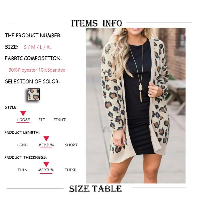 

Fashion Sexy Leopard Gedrukt Vest Vrouwen Lange Mouwen Pockets Vest Jas Vrouwen Herfst Toevallige Slanke Vest Jas
