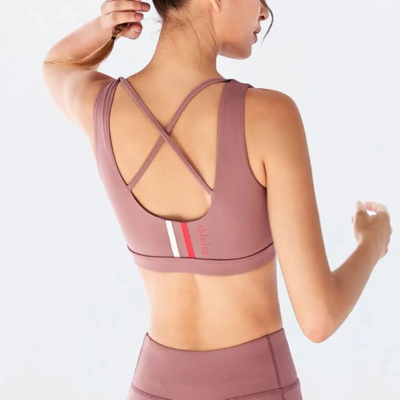 

Shock Proof And Cross Fitness Yoga Suit With Back Bra