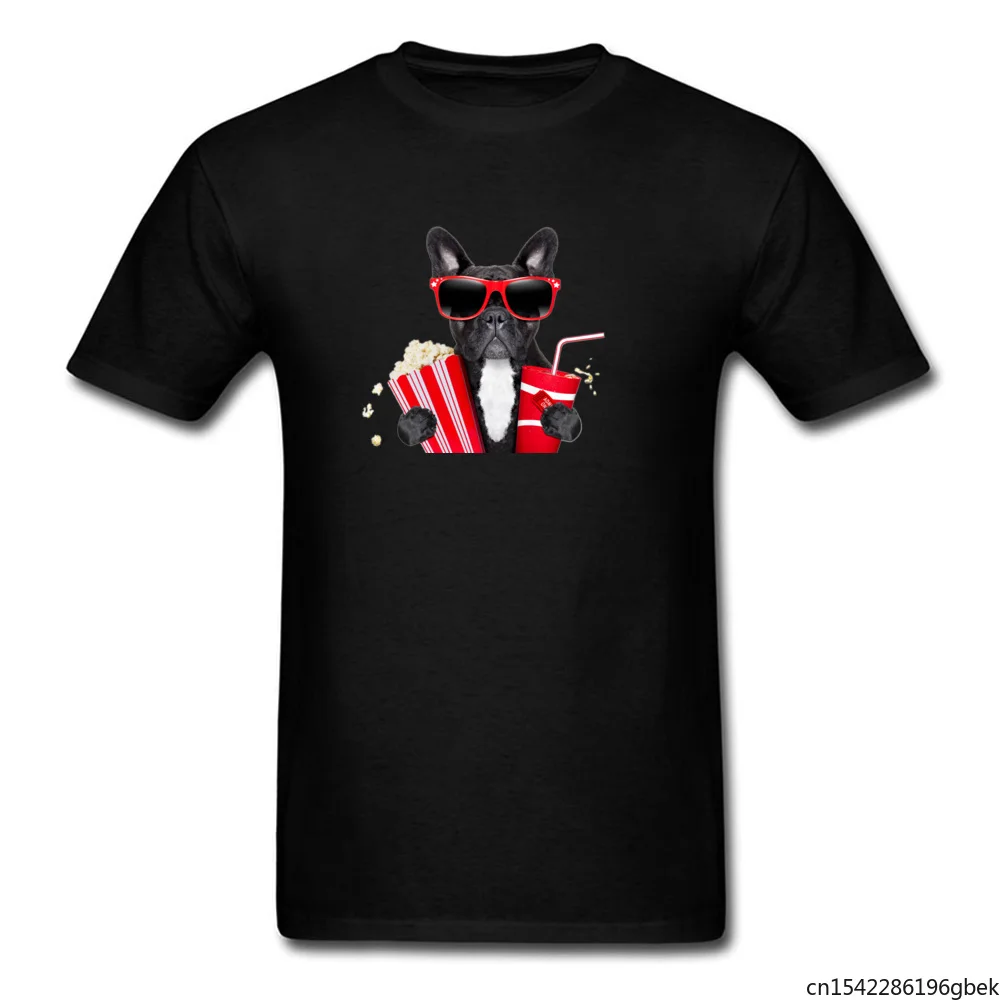 

Trendy Movie-watching Pug with Chips Pattern Men's T-Shirt
