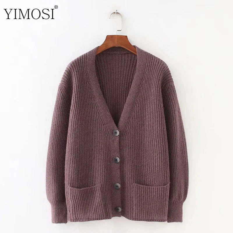 Женский кардиган повседневный однобортный Кардиган с длинным рукавом верхняя