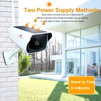 wireless solar power ip camara hd 1080p wifi ir bullet security ip camera 2mp outdoor surveillance battery powered with 64g card