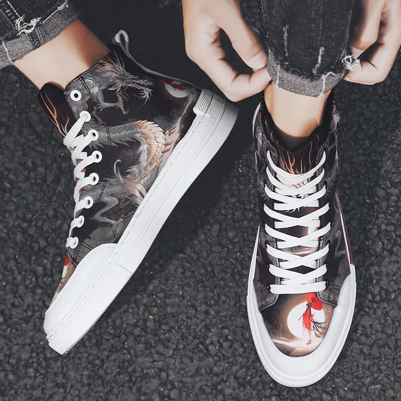 Новинка 2019 года мужская повседневная парусиновая обувь модные кроссовки со