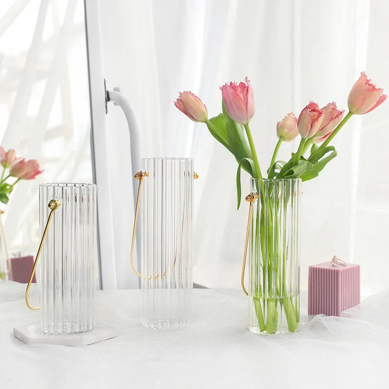 Nordic Transparent Glass Vase Table Decor Vases for Flower Arrangements Living Room Decoration | Дом и сад