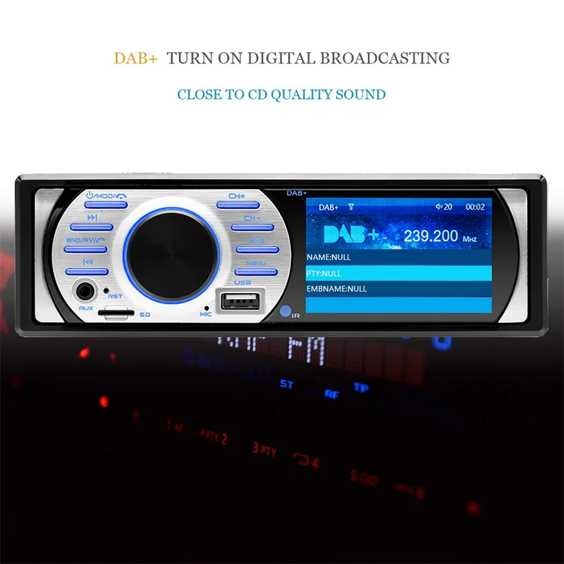1Din 12В автомобильное радио Bluetooth In Dash интерфейс USB/TF/AUX in с камерой DAB + Авто аудио