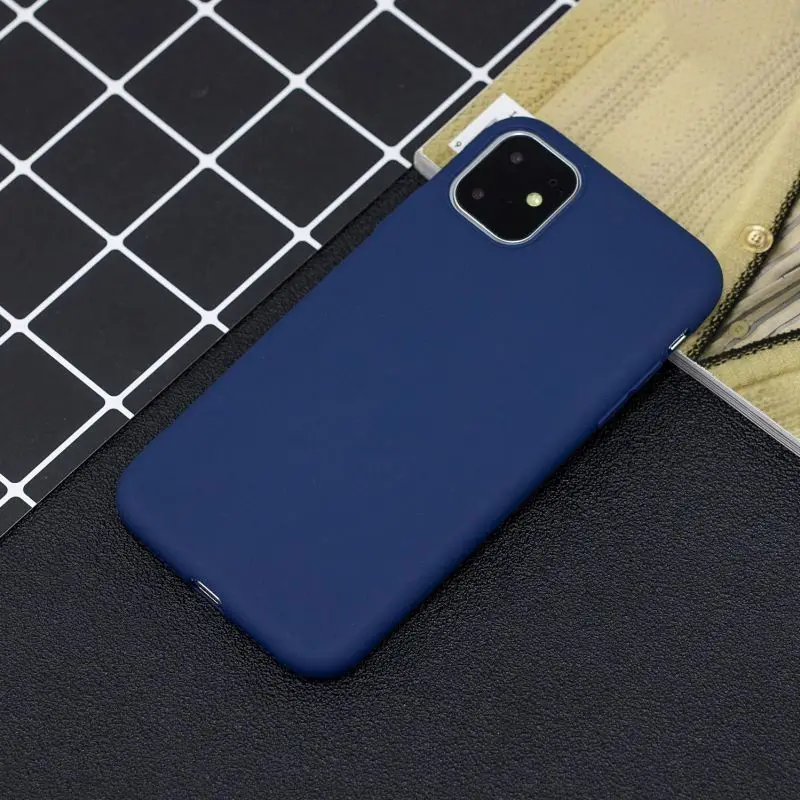 В конфеты цвет Матовые чехлы для IPhone 11 Pro MAX простой Анти Царапины Нескользящие
