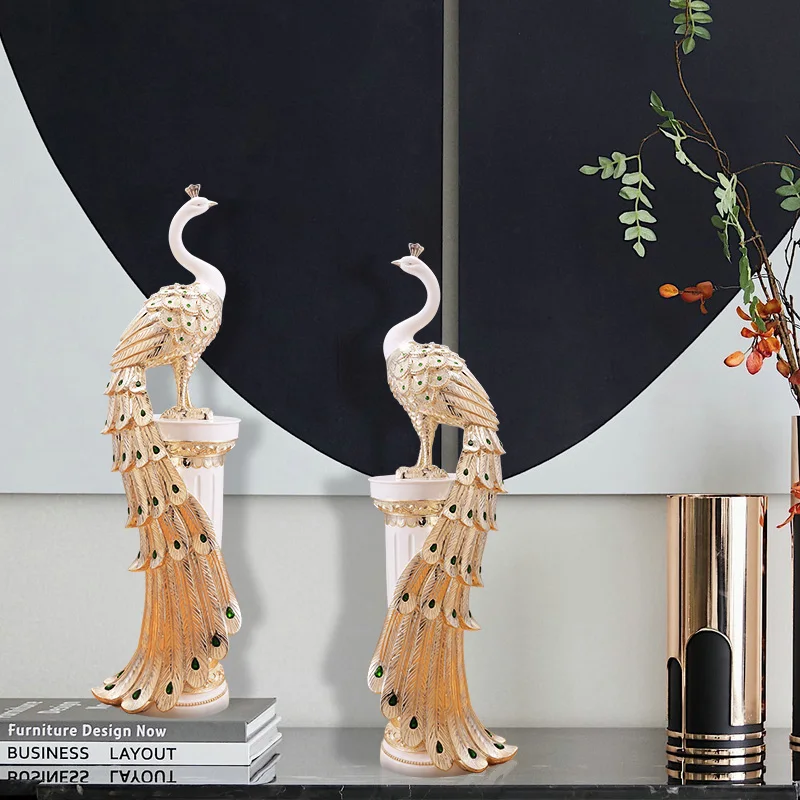 Украшение в виде павлина декор европейском стиле для гостиной ТВ креативный