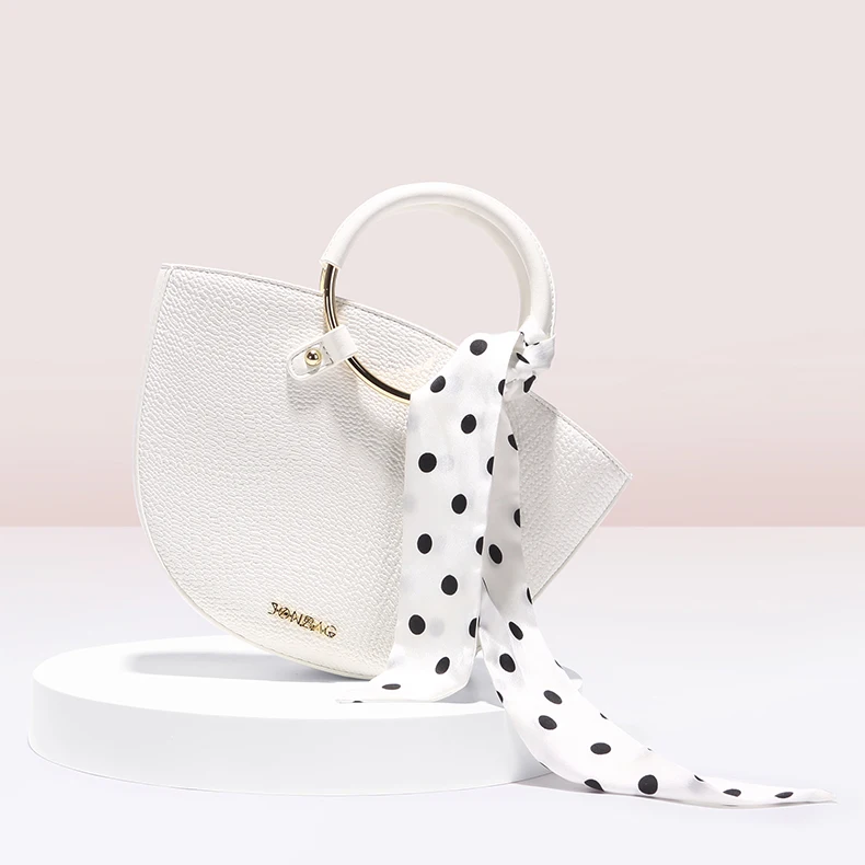 

Girl Fashion Handbag Crossbody Small Zipper Cute Unique Design Handbag Minimalist White Sac A Main Femme Leather Bags DE50ST J