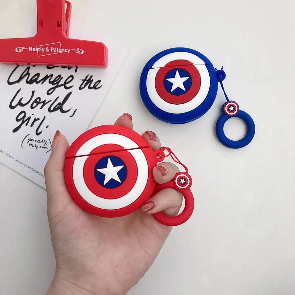 3D милый чехол для наушников Airpods 2 Чехол аниме кошка силиконовая утка наушники защитная крышка для Apple Air pods для наушников Чехол