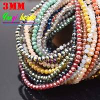 3mm 140pcs faceted crystal beads seed red crystal glass beads charms spacer beads for jewelry making diy findings wholesale