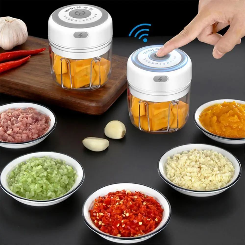 

Electric Garlic Masher Sturdy Durable Mini Crusher Chopper USB Charging For Crushed Garlic Crushed Ginger Crushed Fresh Chili