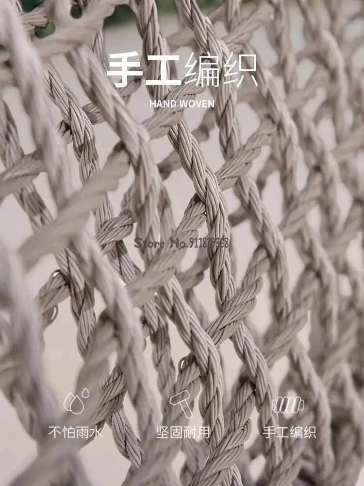 Барный стол и стул для улицы простой плетеный шнур дизайнерское уличное кресло