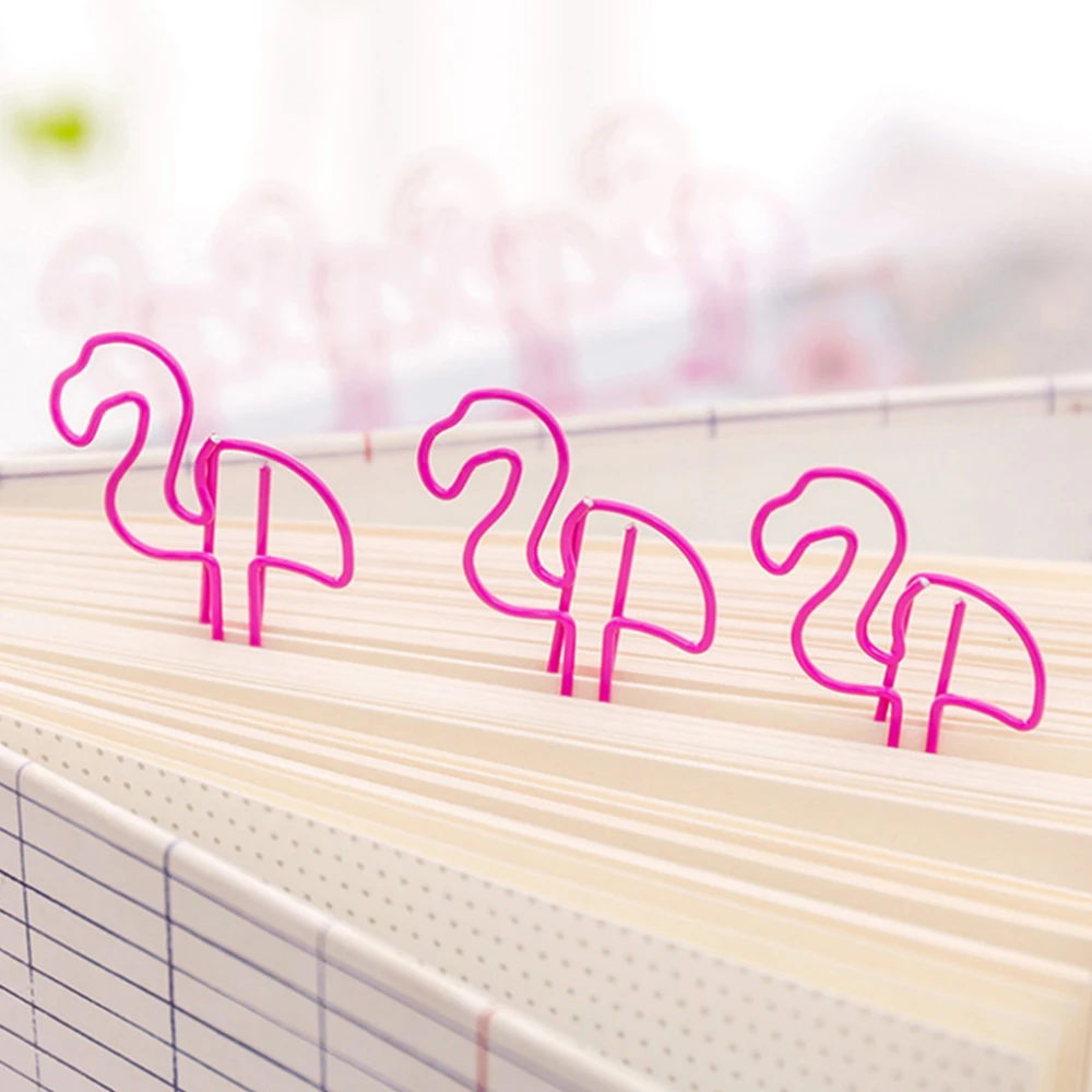 4 шт./лот Закладка в виде сладкого розового фламинго зажим для бумаги школьные и