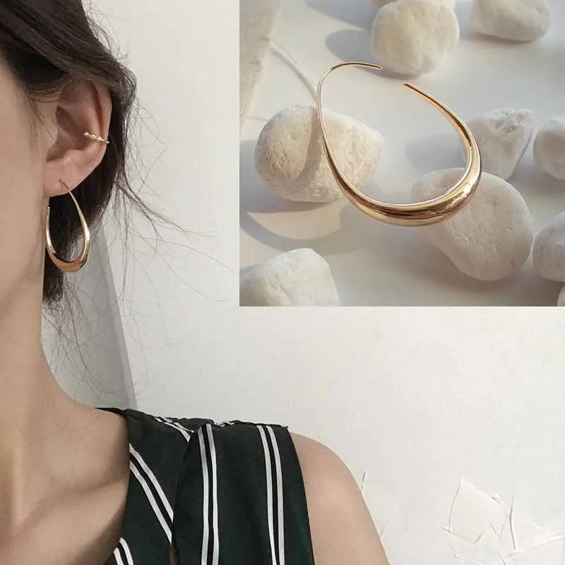 1 шт. женские элегантные крутые универсальные серьги простые южнокорейские