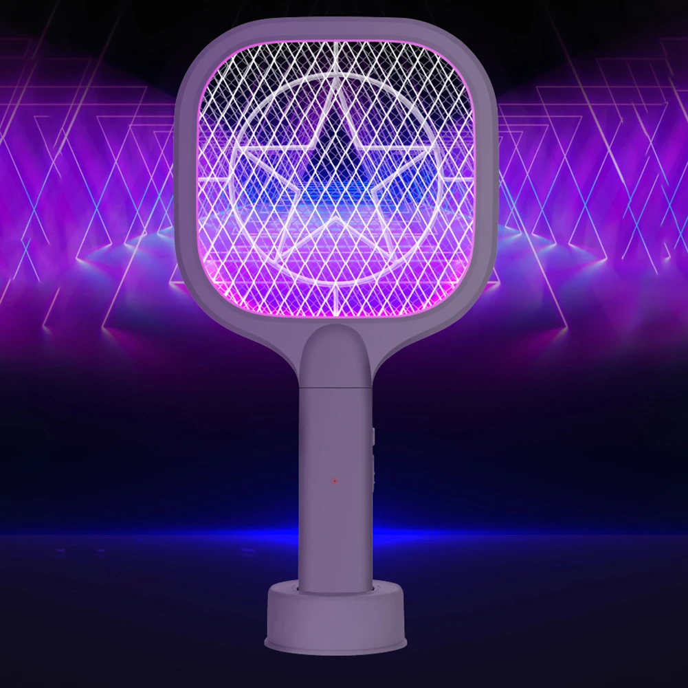 

Mosquito Swatter 2 in 1 USB Electric Recharge Zapper Racket Fly Bug Killer Lamp Battery Power Electric Fly Mosquito Swatter