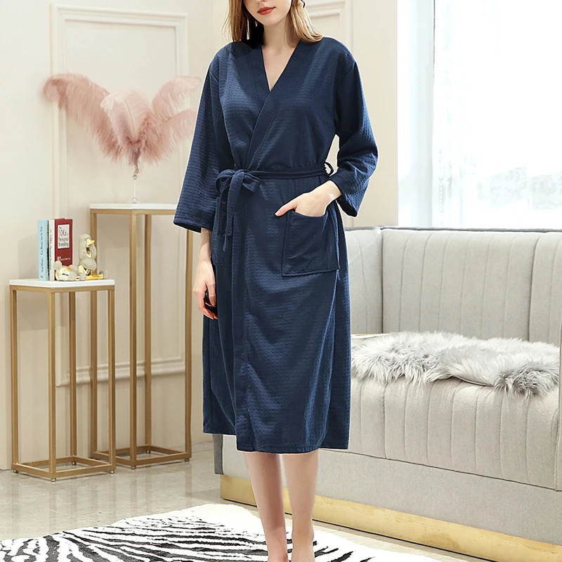 Женское пикантное длинное платье Осенние ночные рубашки однотонный халат на