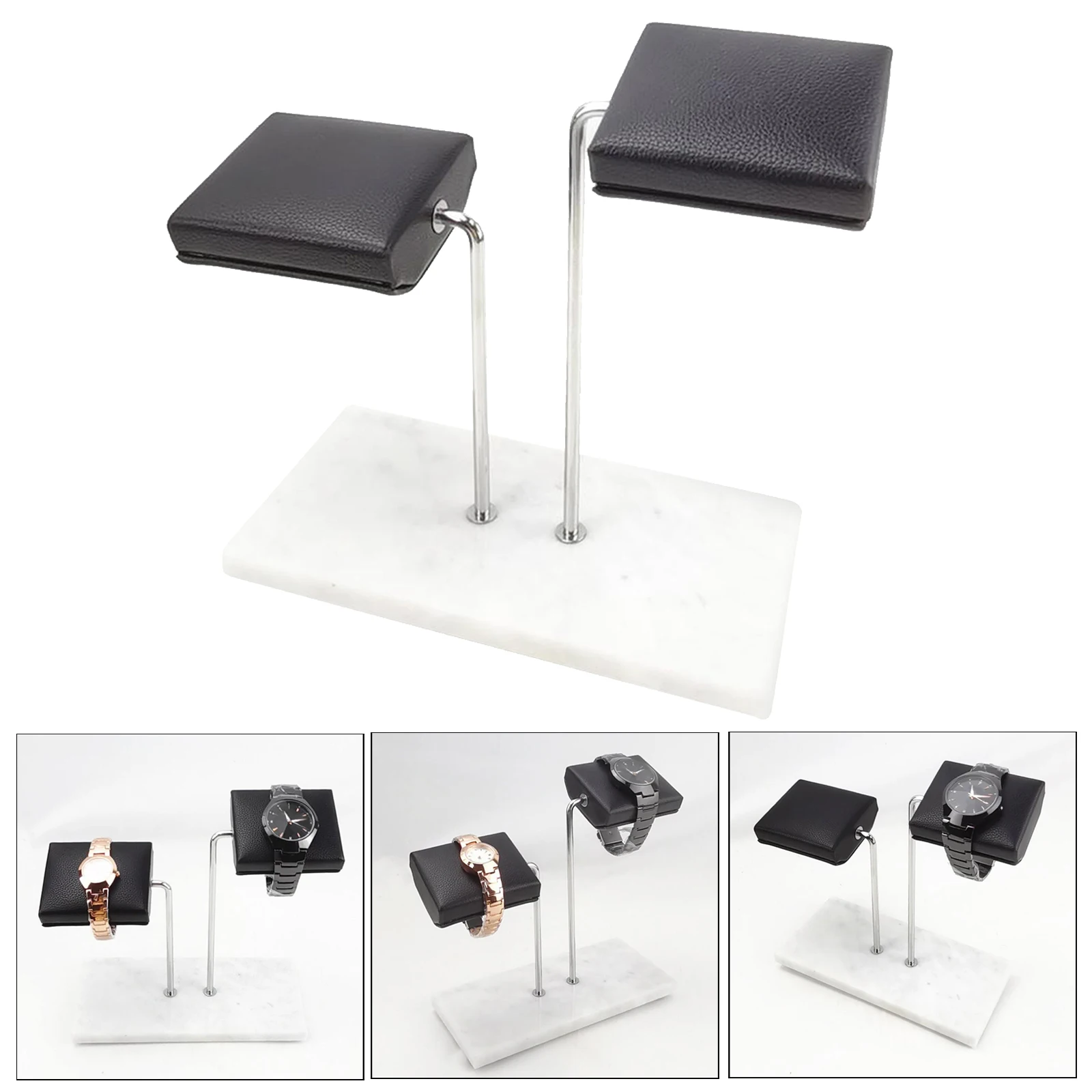 

Handcrafted PU Leather & Metal Base Watch Display Stand Fit all Brands Watches
