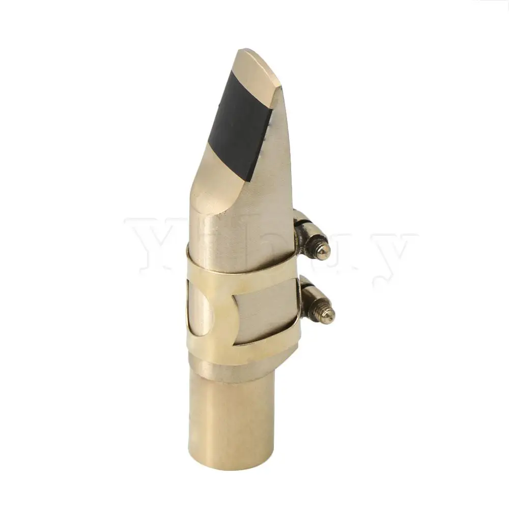 Yibuy 1 комплект латунь цвет Alto мундштук для саксофона 6# Металл для Alto Sax