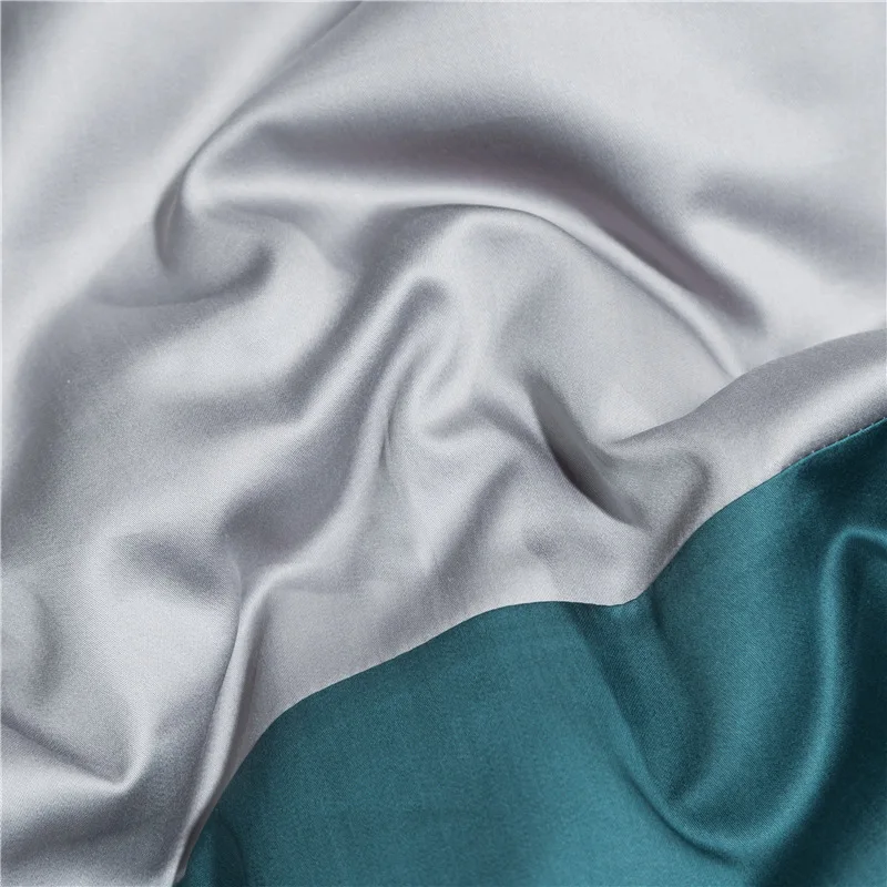 

60S Egyptian cotton Bedding Set Embroidered Stitching color duvet cover bed linen luxury hotel pillowcases flat bedsheet