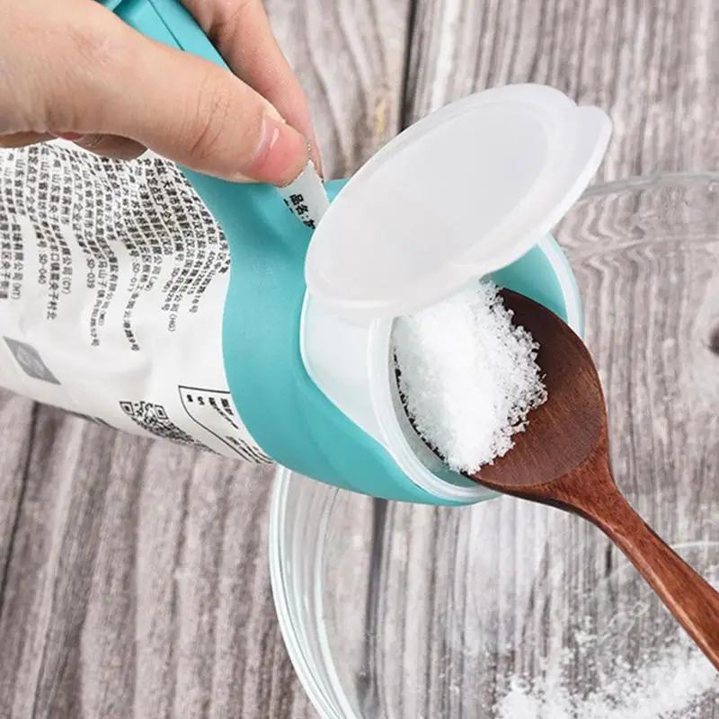 

Seal pour Food Storage Bag Clip Snack Sealing Clips Discharge Gadgets with Lid Food Sealer Kitchen Home Sack Clamp Nozzle T L8V5