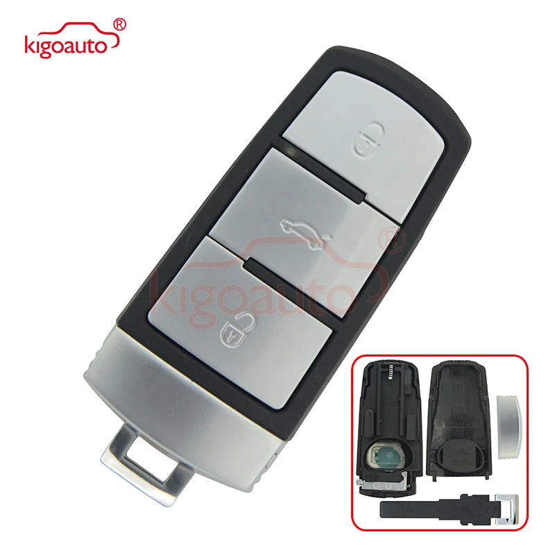 

Kigoauto Keyless entry smart car key shell case for VW Volkswagen Magotan Passat CC 2005 - 2010 3C0 959 752BA 3 button