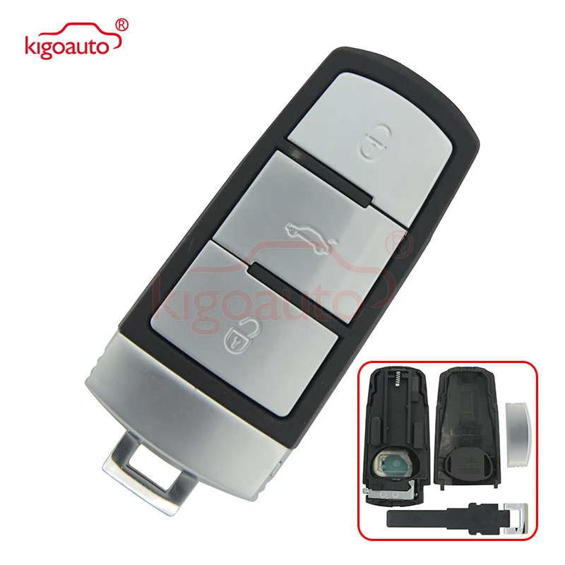 Чехол для ключей Kigoauto smart car VW Volkswagen Magotan Passat CC 2005 2010 3C0 959 752BA 3 кнопки|Ключ от авто| |