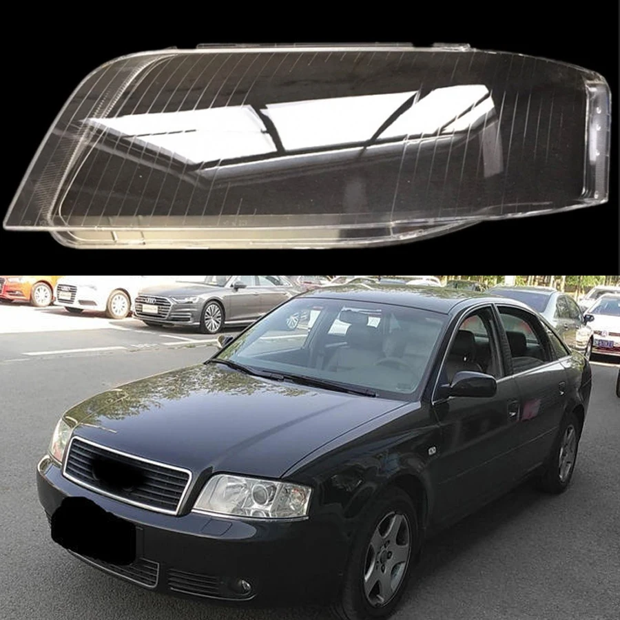 Защитная крышка для передней фары Audi A6 C5 2003 2005 прозрачная пластиковая абажура