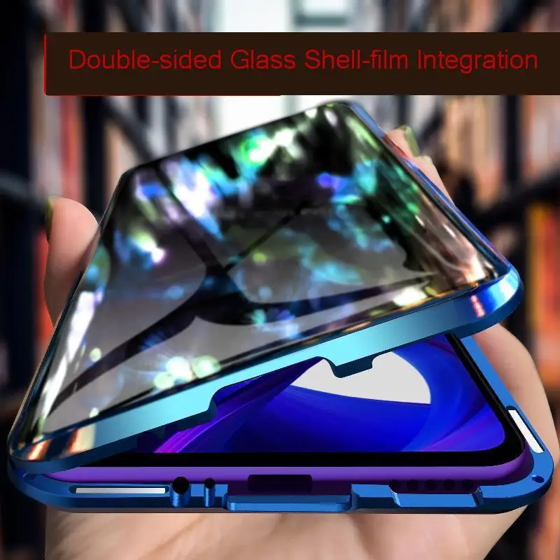 Полностью Магнитный чехол для телефона Huawei Honor 9x Mate 20 X P20 Pro с двойным стеклом