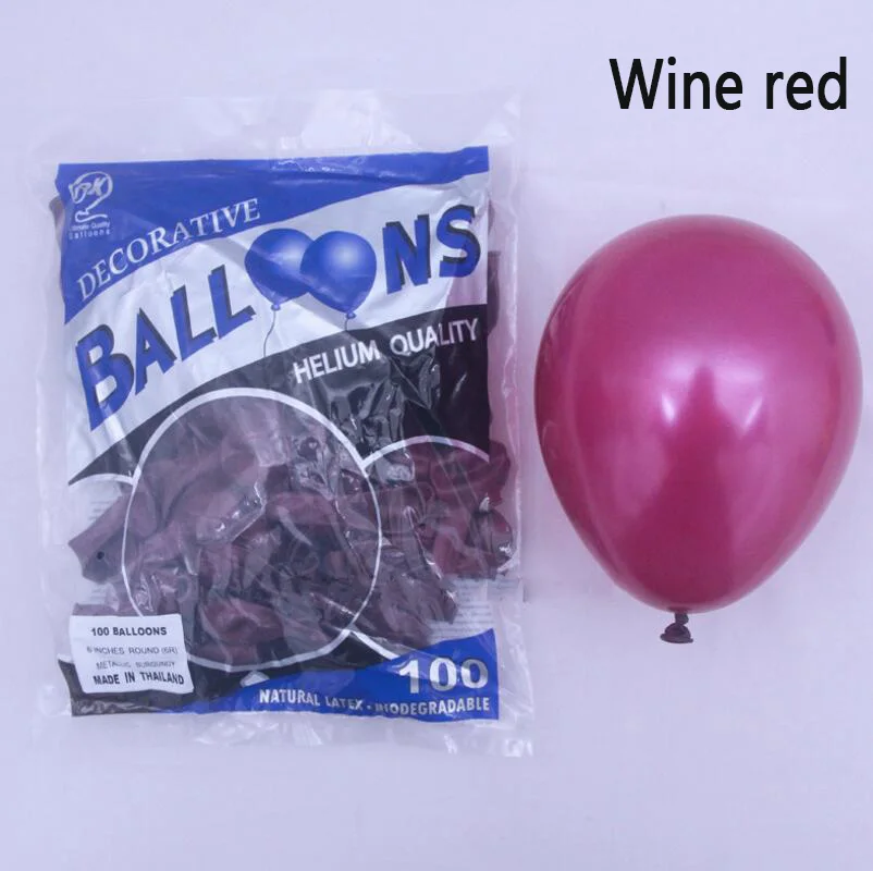 wine red 100 шт 5 дюймов конфеты Макаруны латексные шары, Гелий шары для вечерние, свадебные, детские игрушки, вечерние шары - Цвет: wine red