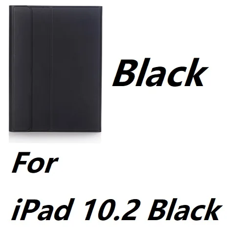 For iPad 10.2 Black Дизайнерский кожаный чехол с bluetooth-клавиатурой, чехол для iPad Mini12345 Air 12 iPad 9,7 10,2 Pro 10,5 дюймов Air - Цвет: For iPad 10.2 Black
