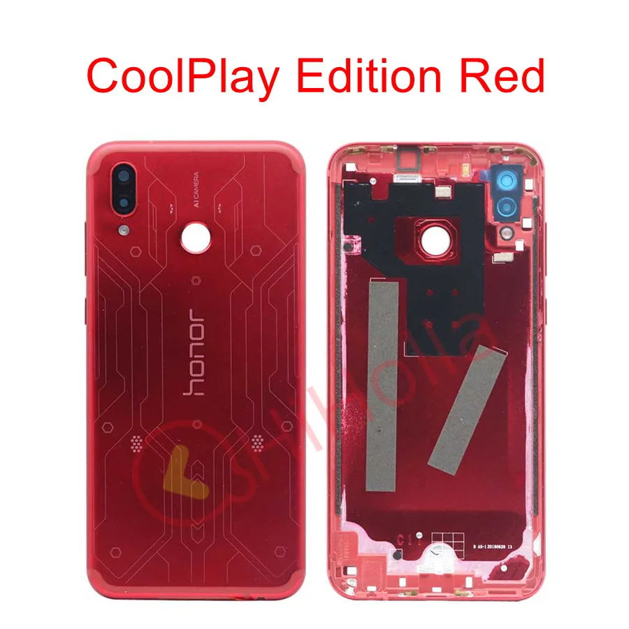 Для Honor воспроизводить Батарея задняя крышка Корпус Дверь чехол для huawei Honor Play Батарея покрывающая телефон по всей поверхности+ Мощность отрегулируйте громкость кнопкой+ Камера объектив