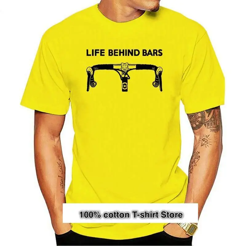 

New Tops Cool T Shirt Life Behind Bars Bicycle T SHIRT Vintage Triathlon Cycler Biker Funny Tee O-Neck Tshirt Homme