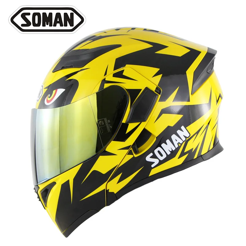 Мотоциклетные шлемы SOMAN SkyEye Street с защитой от УФ лучей модель 400 внутренним
